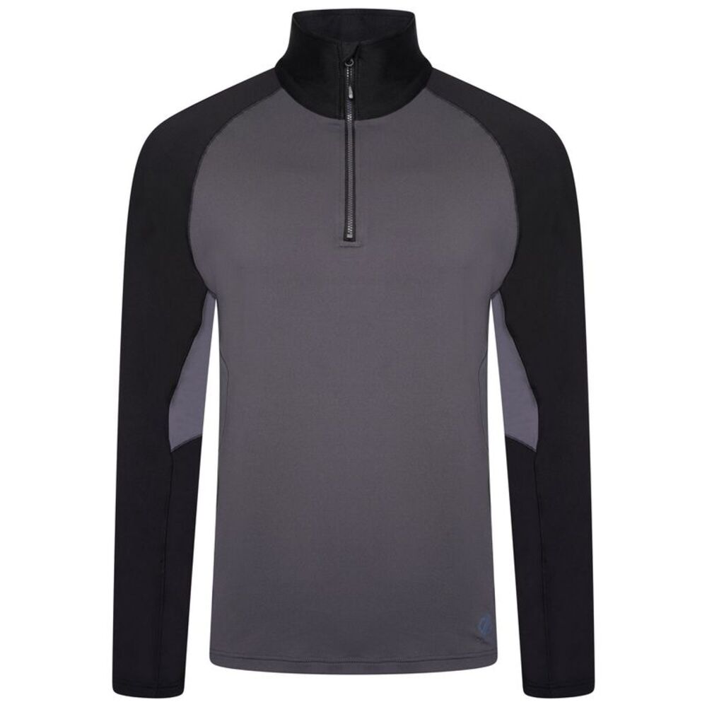 Dare 2B Mens Fuser Core Stretch Half Zip Thermal Top / Ebony Grey